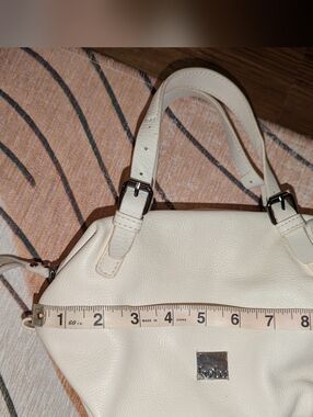 Vintage Kooba White Leather Zamira Crossbody Bag With Tassel, Great Condition